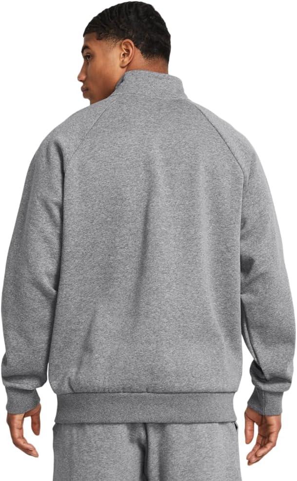 imageUnder Armour mens Rival Fleece Quarter Zip025 Castlerock Light Heather   White