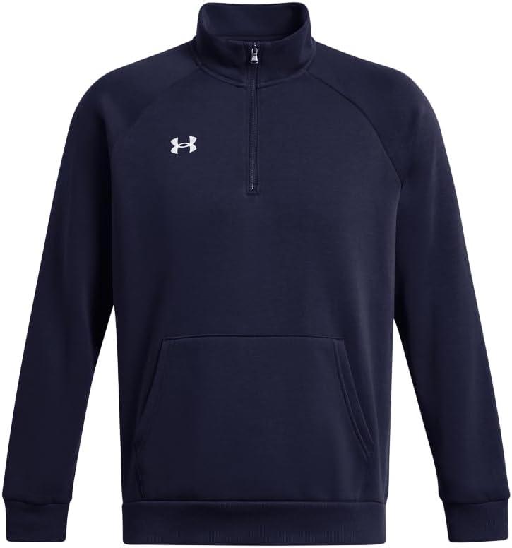 imageUnder Armour mens Rival Fleece Quarter Zip410 Midnight Navy   White