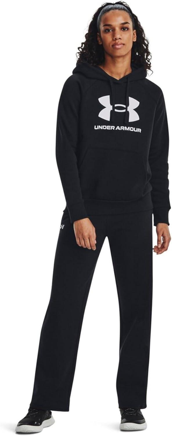 imageUnder Armour womens Rival Fleece Big Logo Hoodie001 Black   White