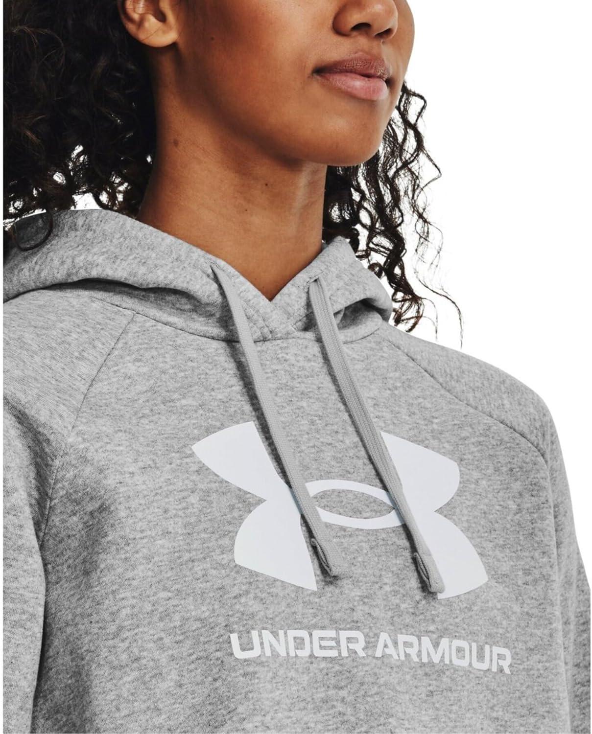 imageUnder Armour womens Rival Fleece Big Logo Hoodie012 Mod Gray Light Heather   White