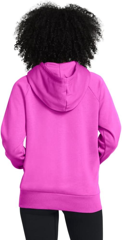 imageUnder Armour womens Rival Fleece Big Logo Hoodie572 Vivid Magenta   White