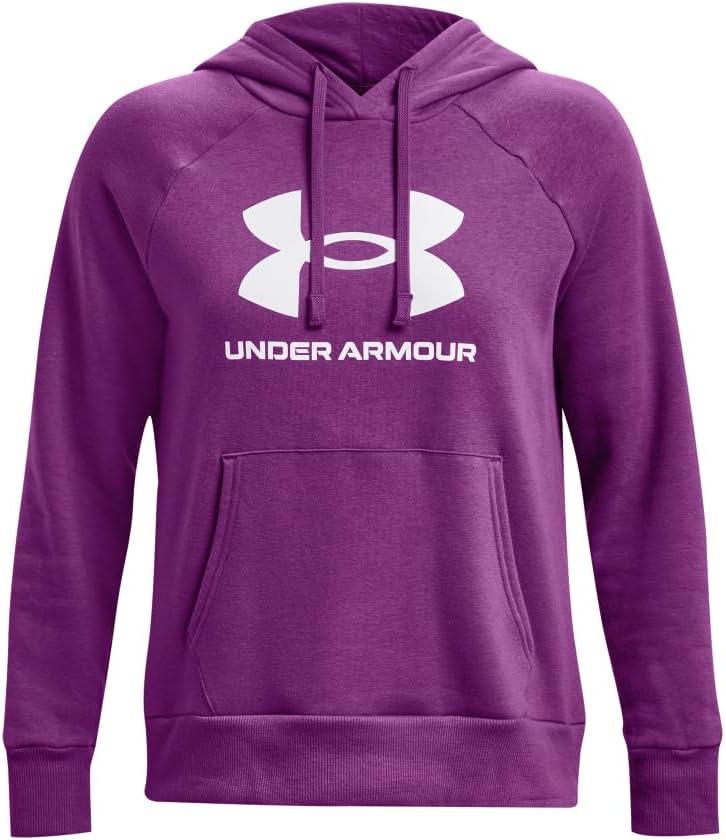 imageUnder Armour womens Rival Fleece Big Logo Hoodie580 Cassis   White