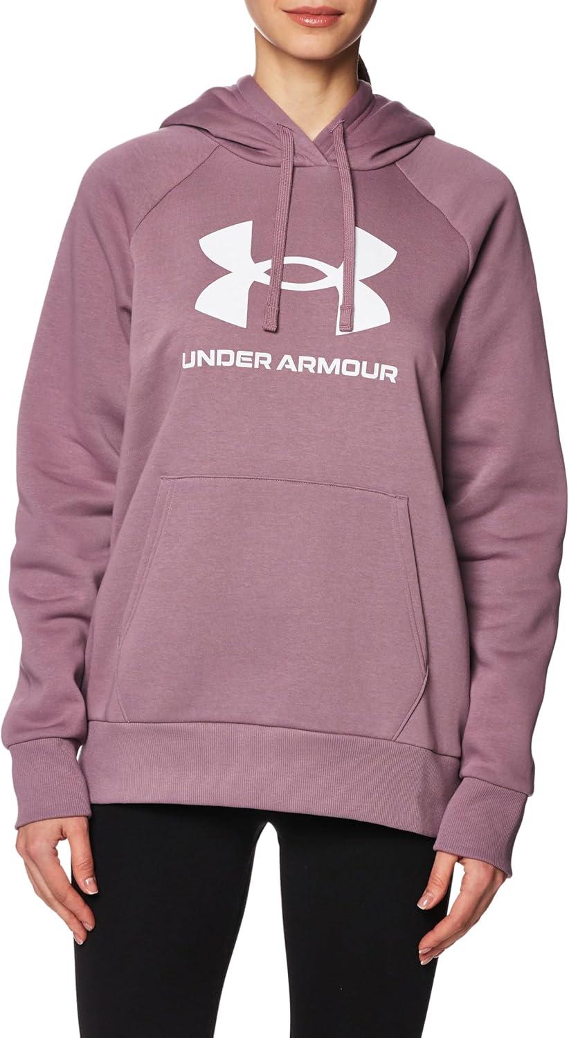 imageUnder Armour womens Rival Fleece Big Logo Hoodie580 Cassis   White