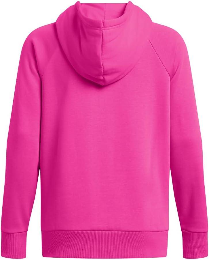 imageUnder Armour womens Rival Fleece Big Logo Hoodie652 Rebel Pink   White