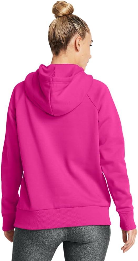 imageUnder Armour womens Rival Fleece Big Logo Hoodie652 Rebel Pink   White
