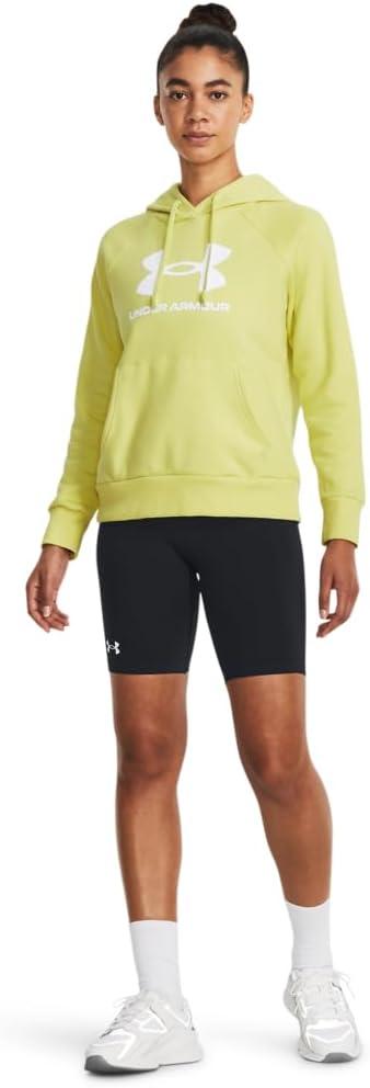 imageUnder Armour womens Rival Fleece Big Logo Hoodie743 Lime Yellow   White