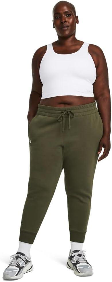 imageUnder Armour womens Rival Fleece Joggers390 Marine Od Green   White