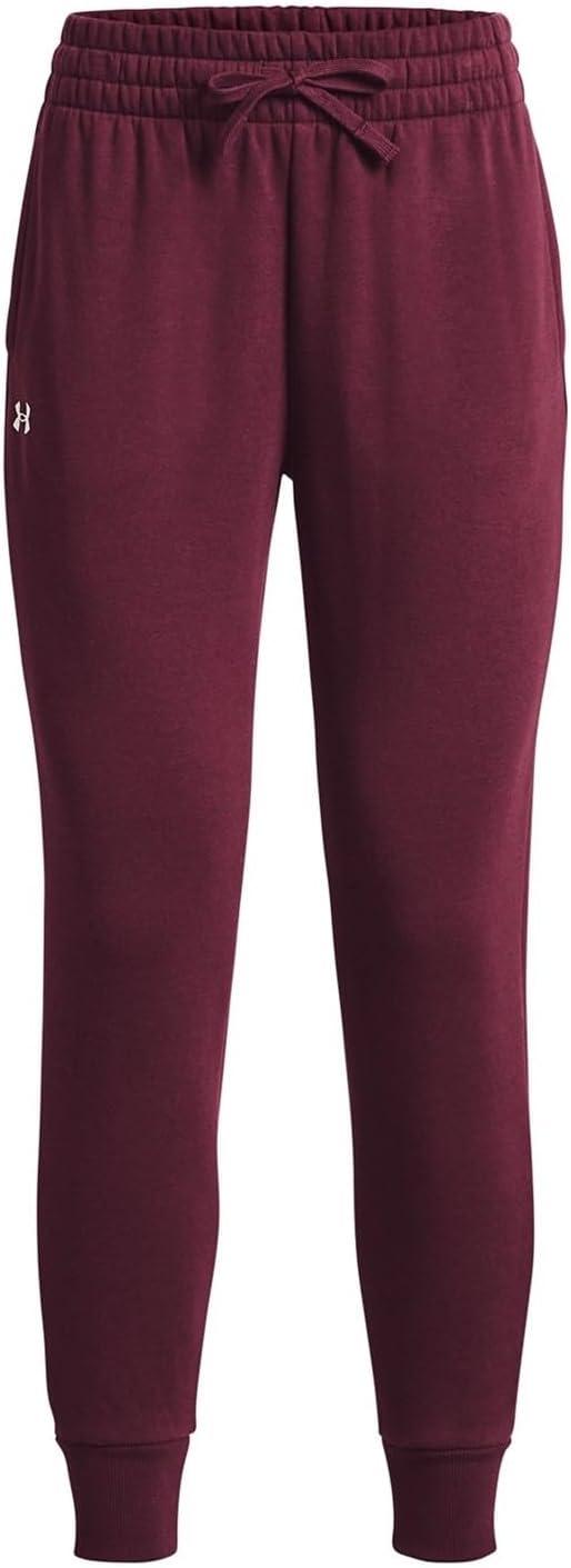 imageUnder Armour womens Rival Fleece Joggers600 Dark Maroon   White