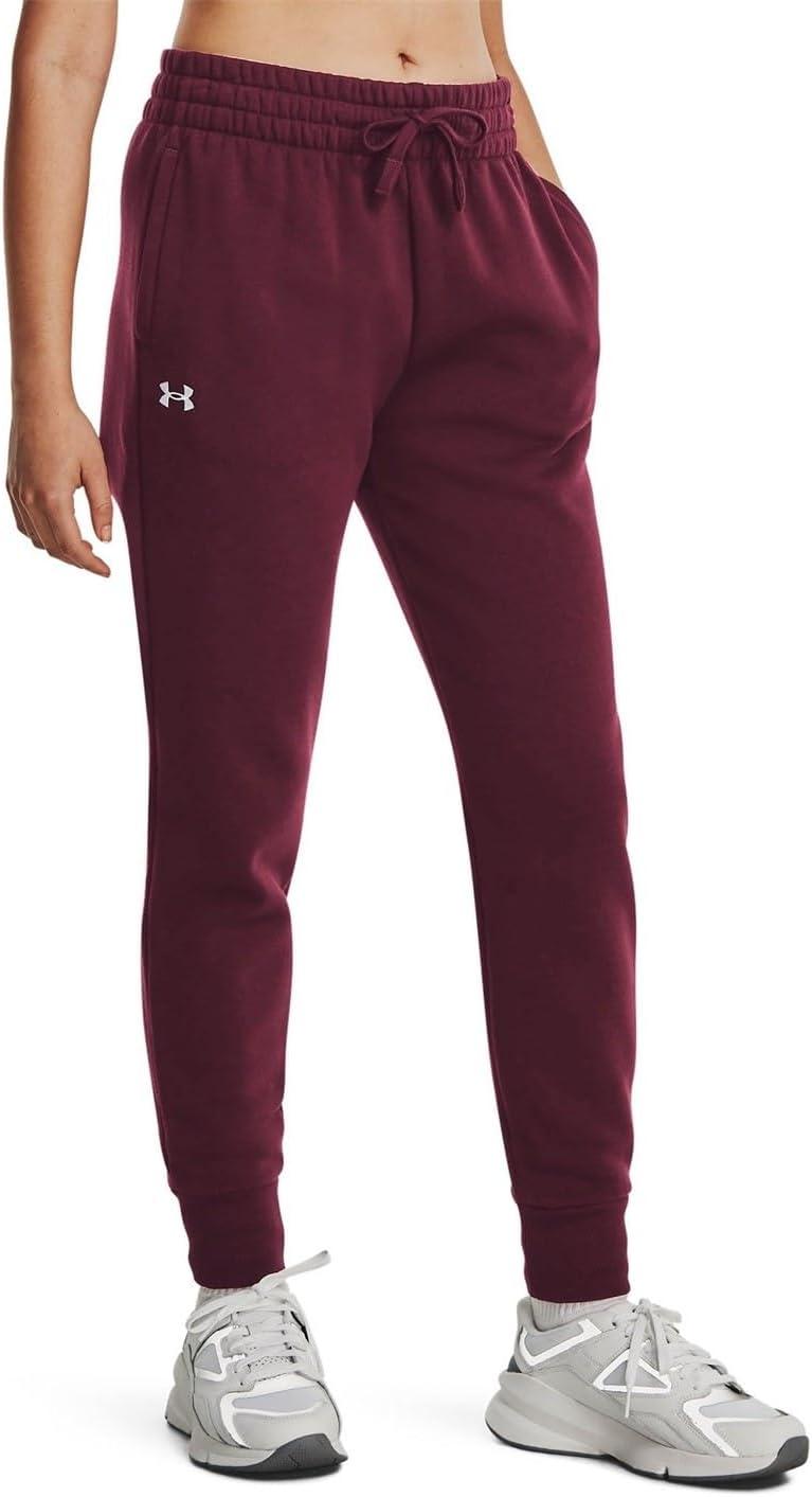 imageUnder Armour womens Rival Fleece Joggers600 Dark Maroon   White