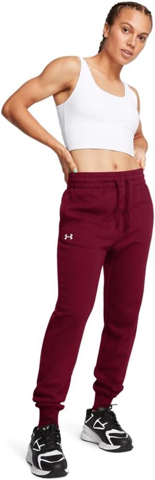 imageUnder Armour womens Rival Fleece Joggers625 Cardinal   White