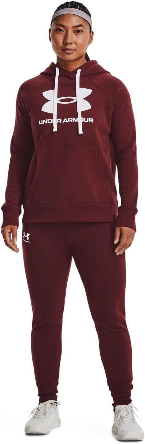 imageUnder Armour womens Rival Fleece Joggers690 Chestnut Red   White