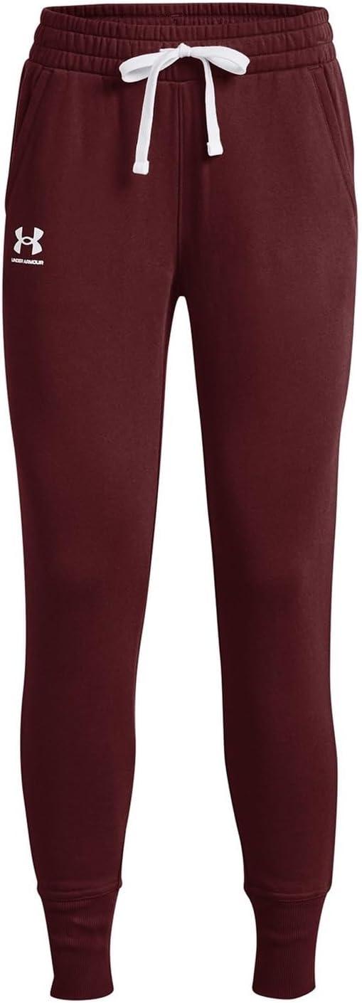 imageUnder Armour womens Rival Fleece Joggers690 Chestnut Red   White