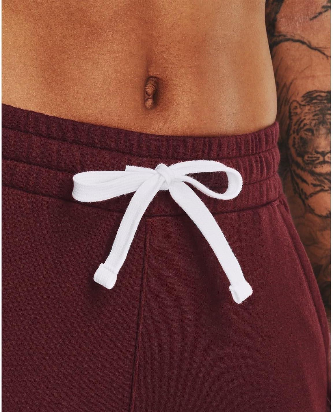 imageUnder Armour womens Rival Fleece Joggers690 Chestnut Red   White