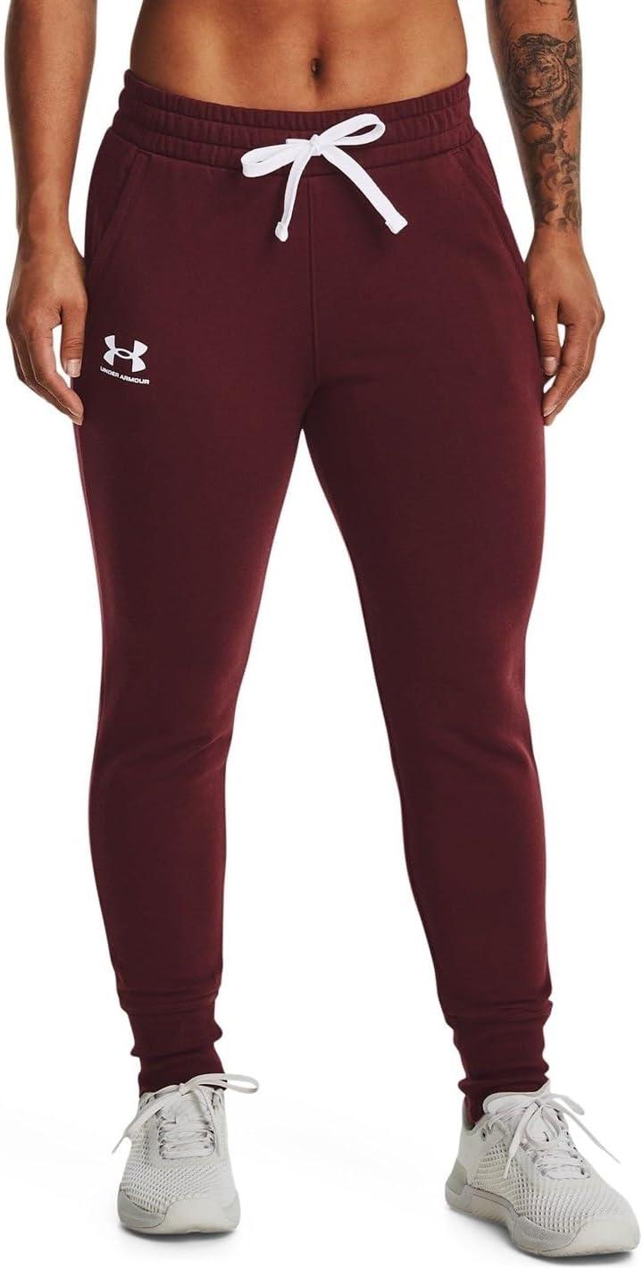 imageUnder Armour womens Rival Fleece Joggers690 Chestnut Red   White