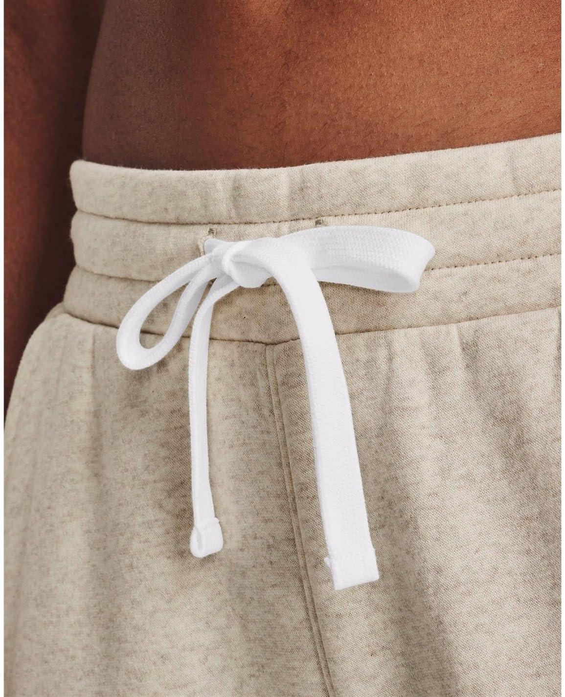 imageUnder Armour womens Rival Fleece JoggersOatmeal Light Heather 783White