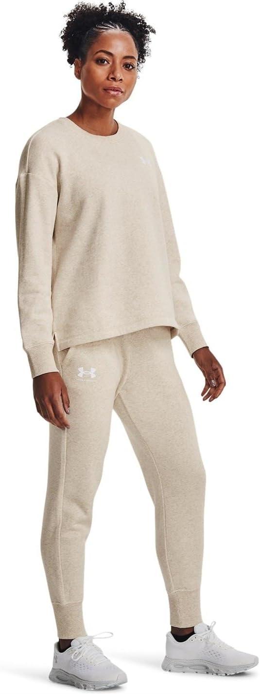 imageUnder Armour womens Rival Fleece JoggersOatmeal Light Heather 783White