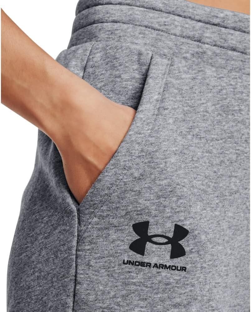 imageUnder Armour womens Rival Fleece JoggersSteel Medium Heather 035Black