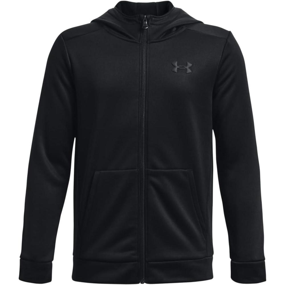 imageUnder Armour Boys Armourfleece Full Zip Hoodie001 Black   Black