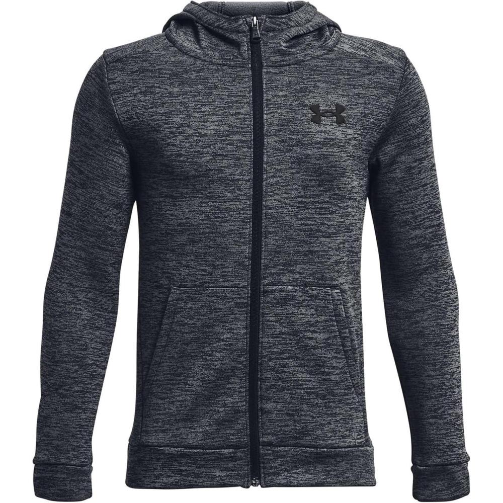 imageUnder Armour Boys Armourfleece Full Zip Hoodie012 Pitch Gray   Black