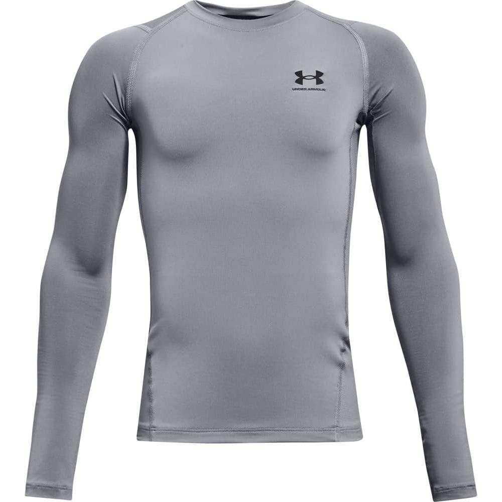 imageUnder Armour Boys HeatGear Armour LongSleeve TShirtSteel 035Black