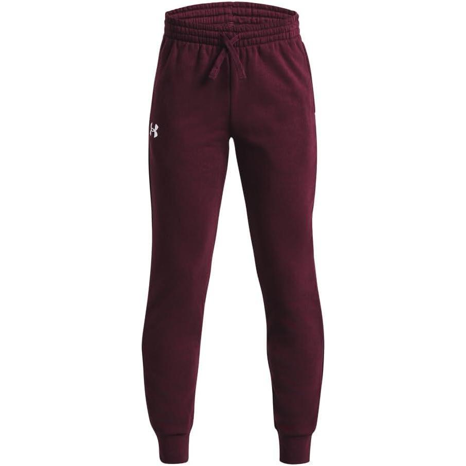imageUnder Armour Boys Rival Fleece Joggers600 Dark Maroon   White