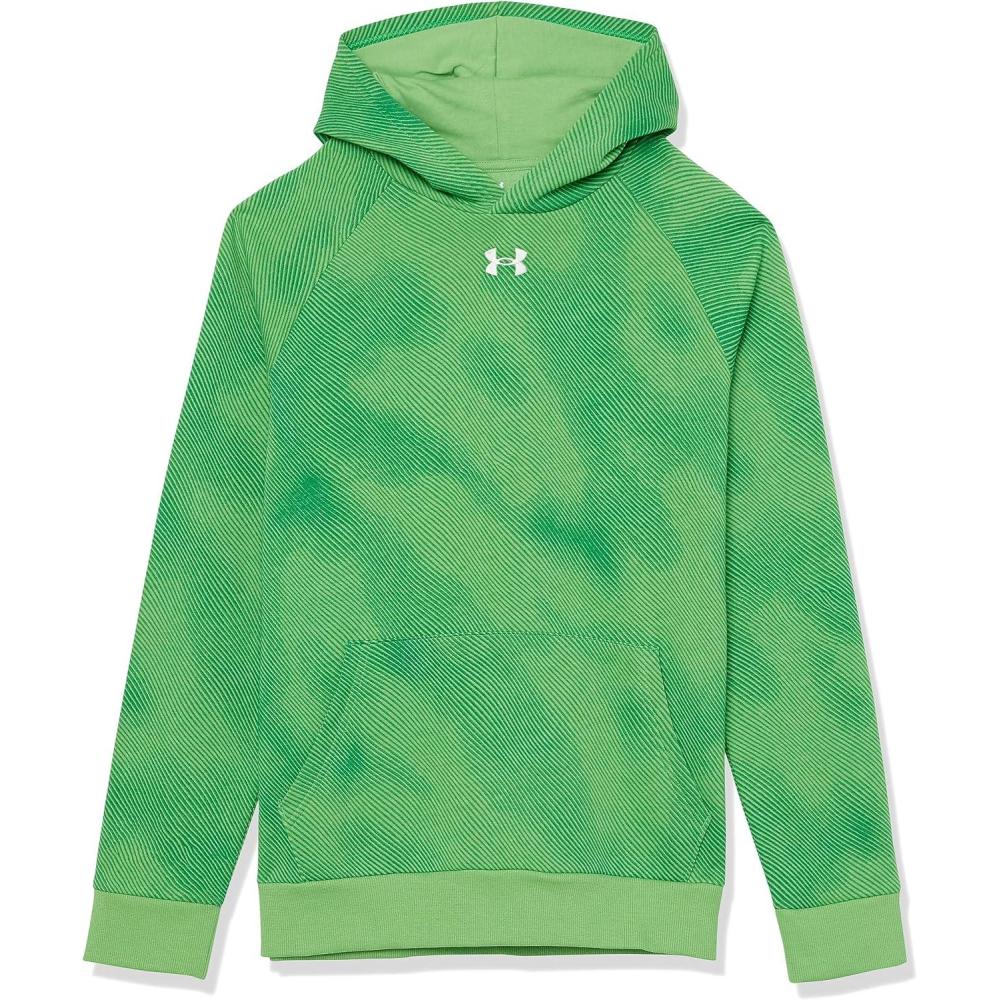 imageUnder Armour Boys Rival Fleece Printed Hoodie316 Green Screen   White