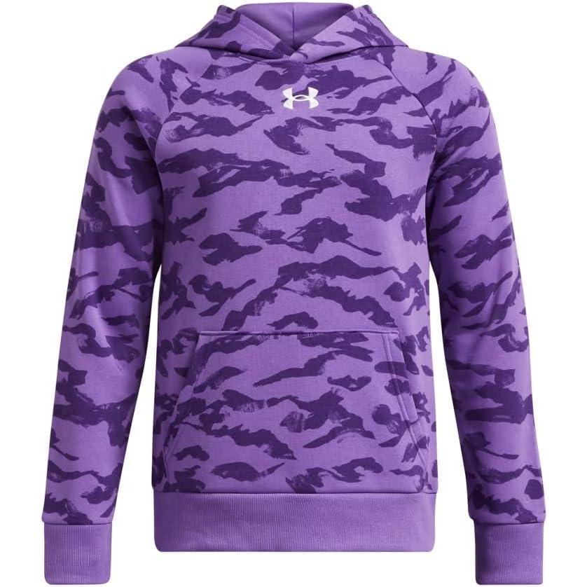 imageUnder Armour Boys Rival Fleece Printed Hoodie525 Lavish  Purple  White