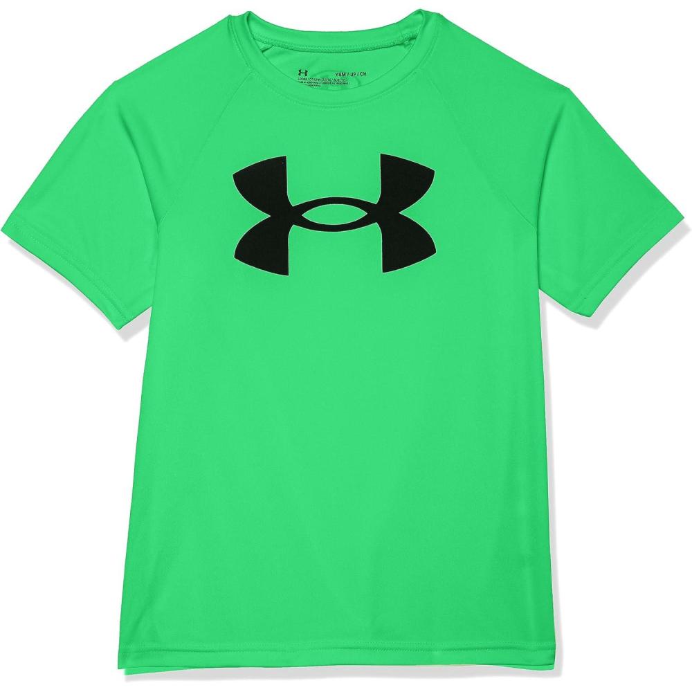 imageUnder Armour Boys Tech Hybrid Printed Fill ShortSleeve TShirt316 Green Screen   Black