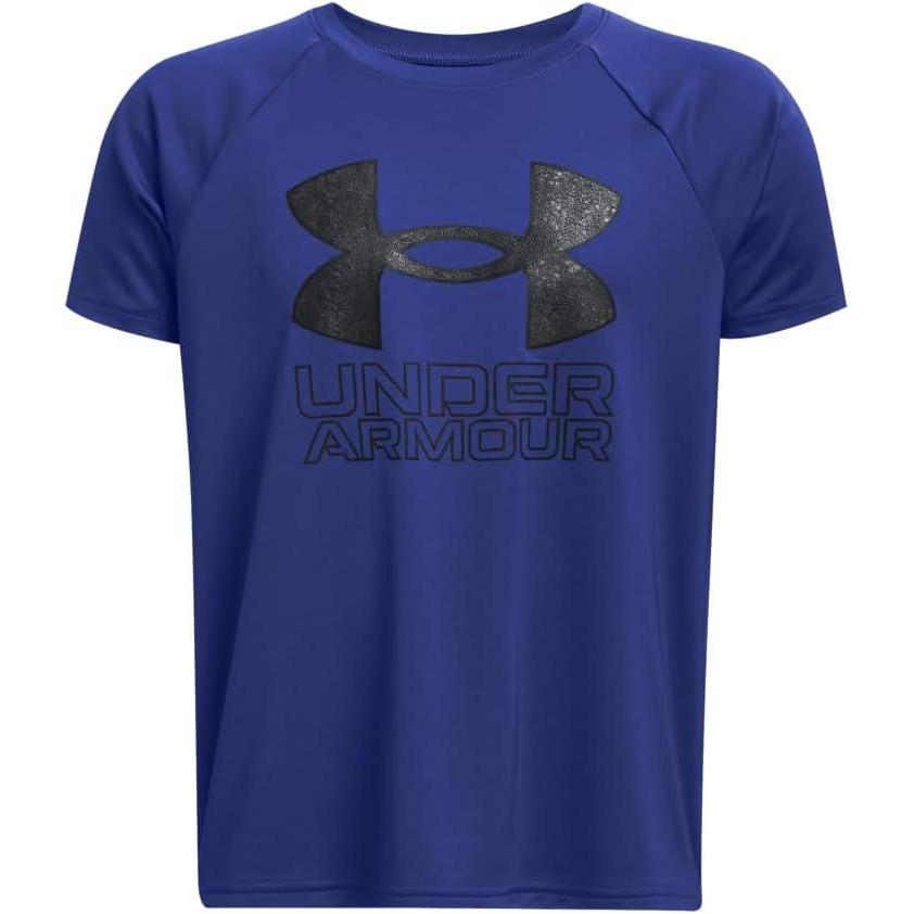 imageUnder Armour Boys Tech Hybrid Printed Fill ShortSleeve TShirt400 Royal   Black