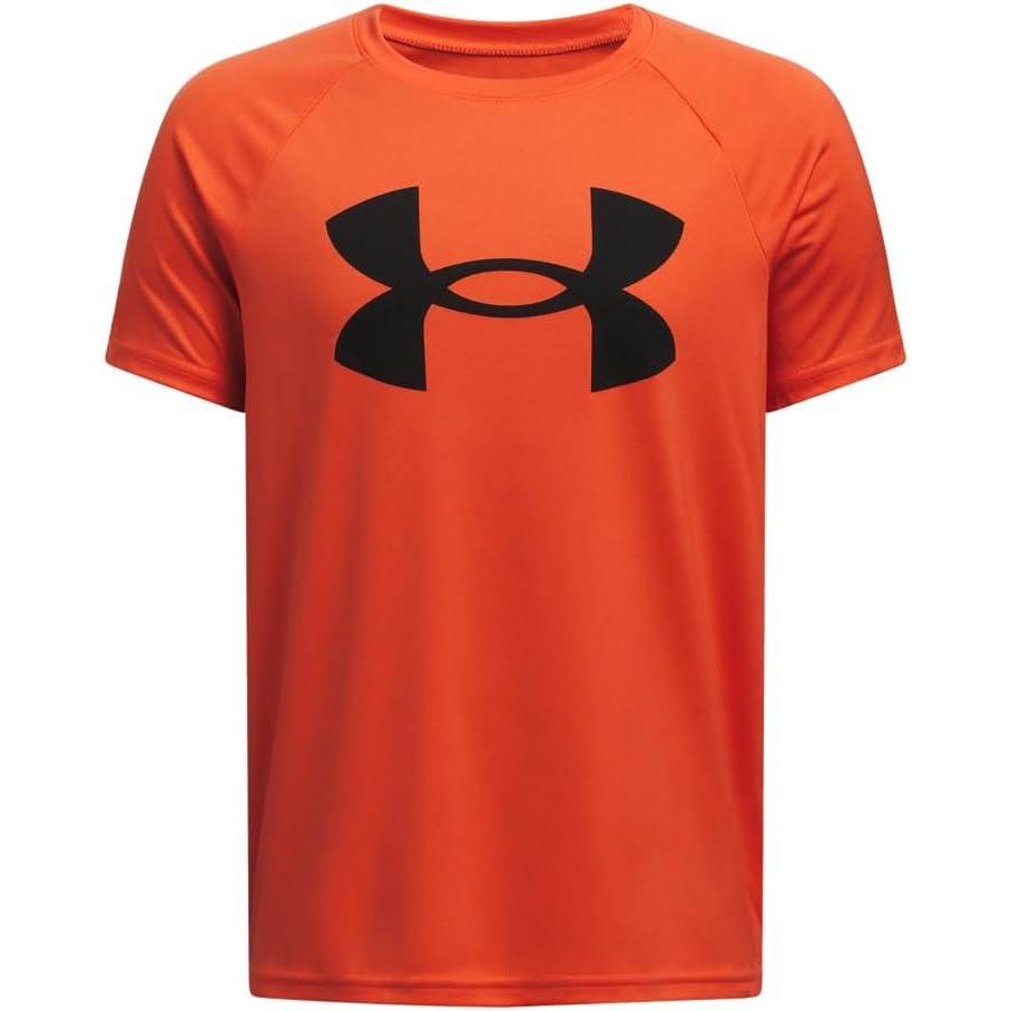 imageUnder Armour Boys Tech Hybrid Printed Fill ShortSleeve TShirt847 Fire   Black