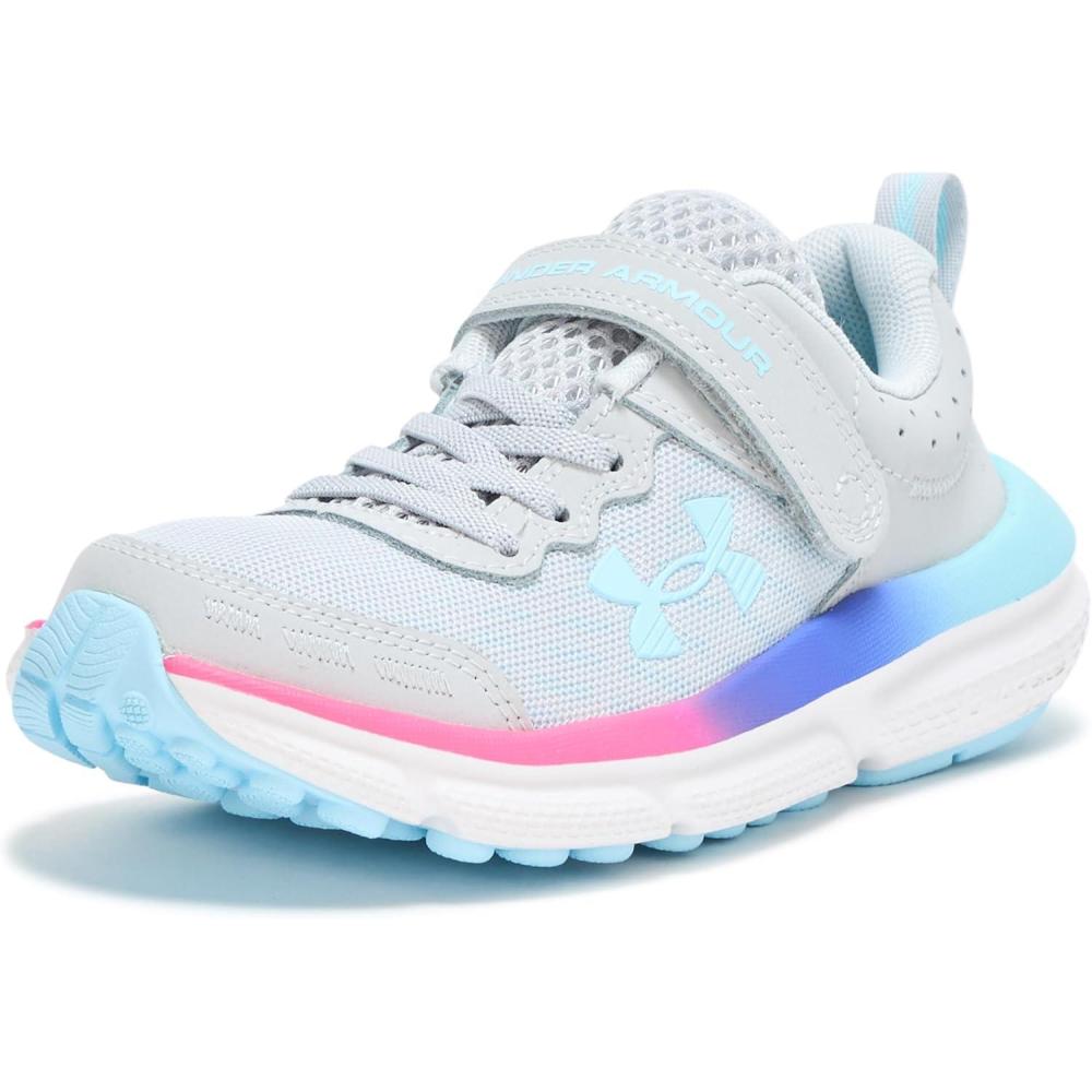 imageUnder Armour Girls Pre School Assert 10 Alternate Closure Sneaker015 Halo GrayStreamStream