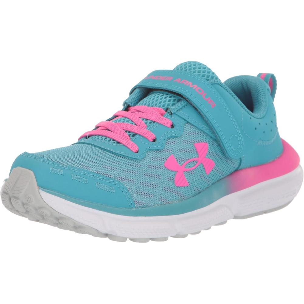 imageUnder Armour Girls Pre School Assert 10 Alternate Closure Sneaker400 Glacier BlueHalo GrayRebel Pink