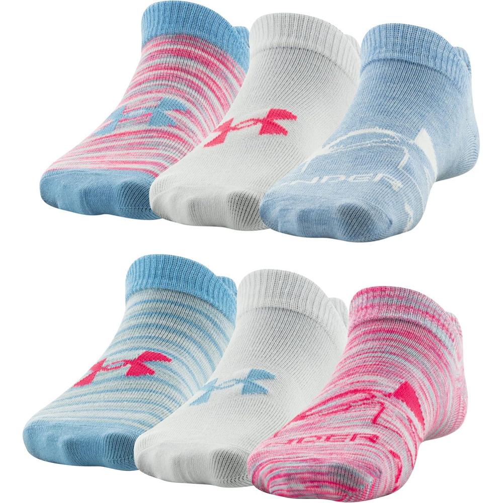 imageUnder Armour Kids Essential 20 Lightweight No Show Socks 6PackHalogen Blue Assorted