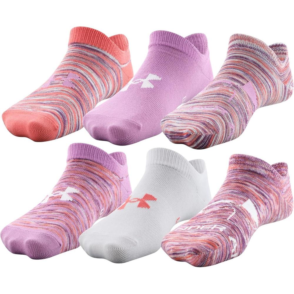 imageUnder Armour Kids Essential 20 Lightweight No Show Socks 6PackJellyfish Purple