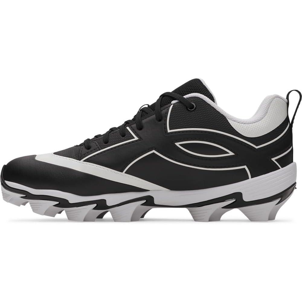 imageUnder Armour Mens Leadoff Icon Low Rm Baseball Cleats Sneaker001 BlackWhiteBlack