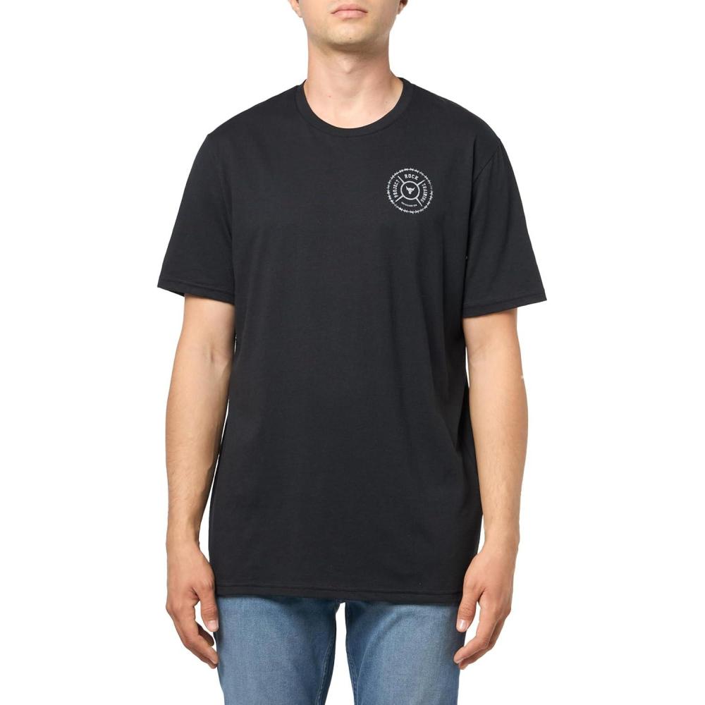 imageUnder Armour Mens Project Rock Wire Short Sleeve T Shirt001 Black  White Clay  White