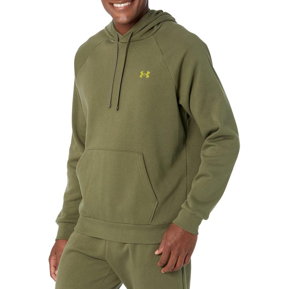 imageUnder Armour Mens Rival Fleece Hoodie390 Marine Od Green   Green Tonic