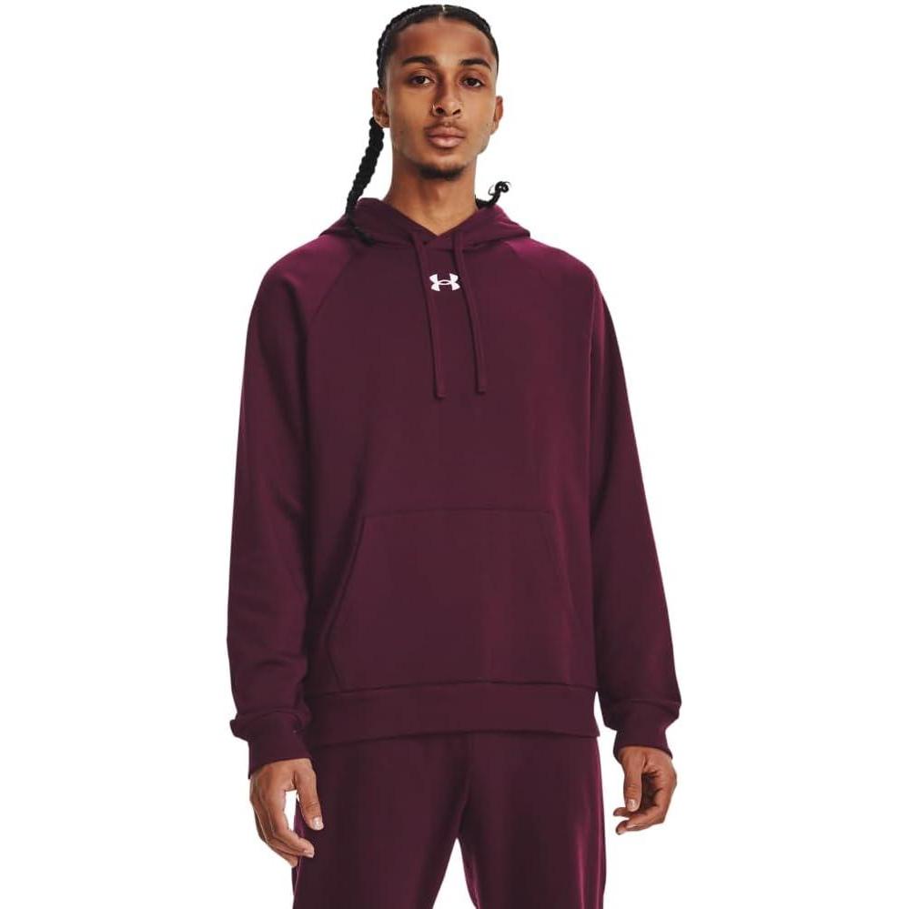 imageUnder Armour Mens Rival Fleece Hoodie600 Dark Maroon   Wham