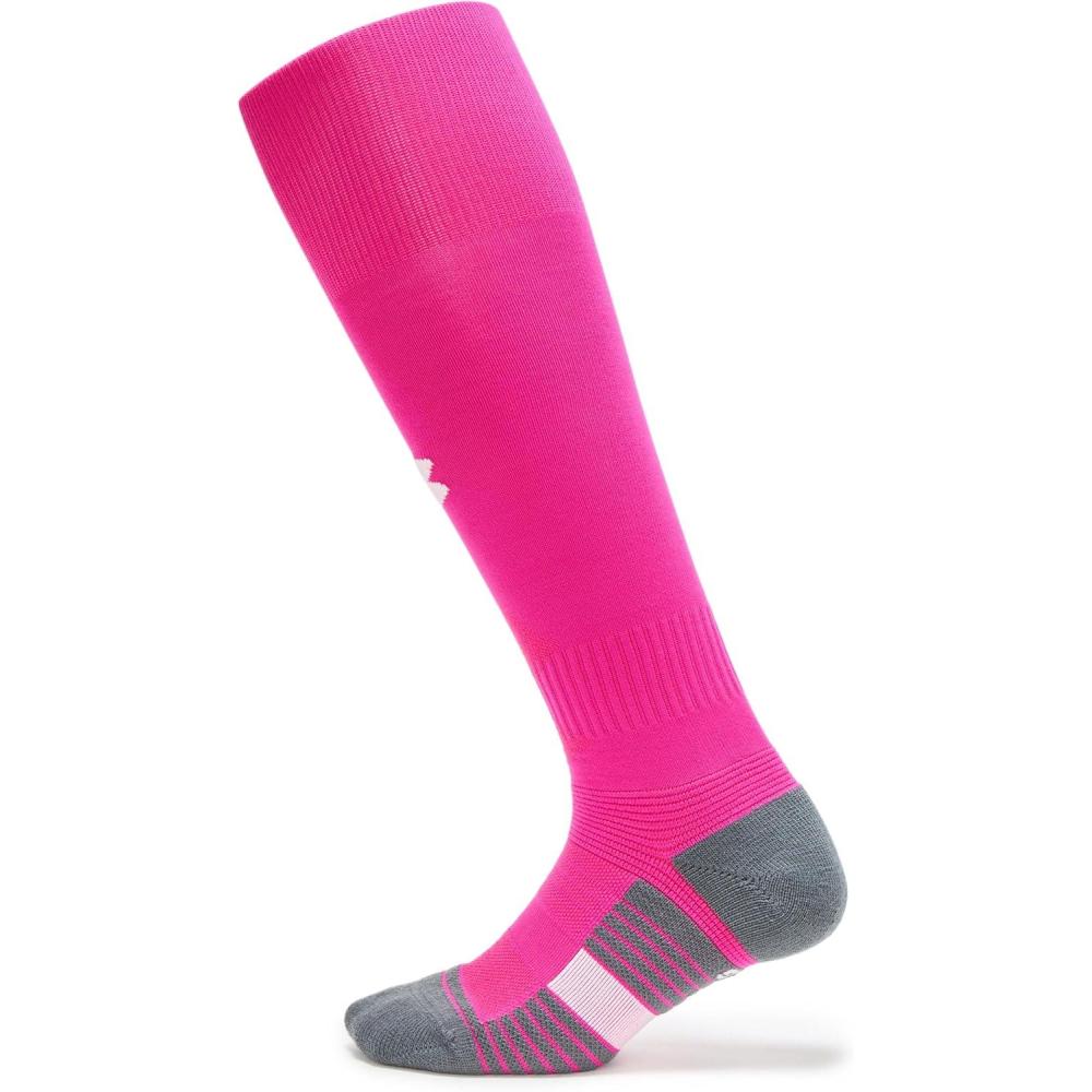 imageUnder Armour Unisex Magnetico Over the Calf Socks654 Tropic Pink  Pitch Gray  White
