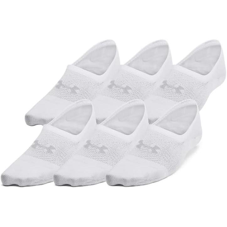 imageUnder Armour Womens Breathe Lite Liner Socks 6Pack100 White  White  Mod Gray
