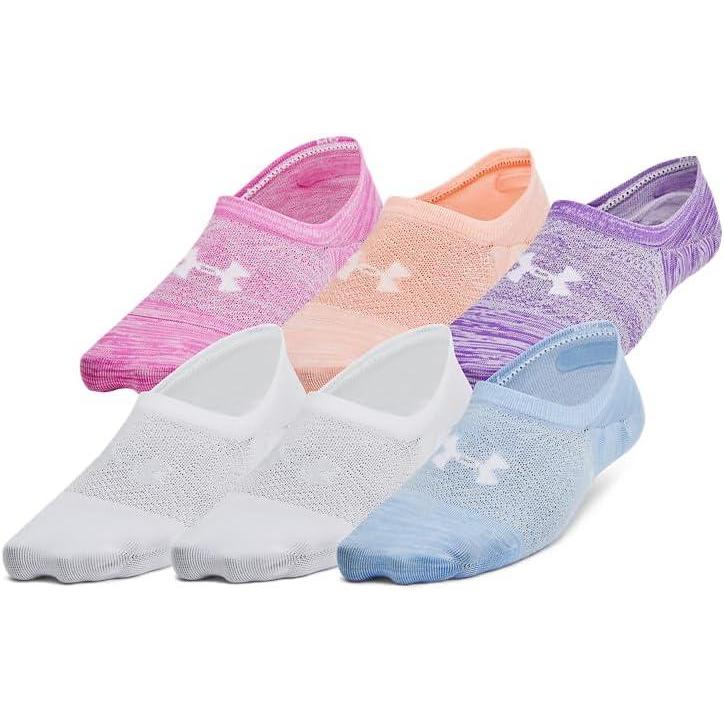 imageUnder Armour Womens Breathe Lite Liner Socks 6Pack464 Nimbus Blue  White  White