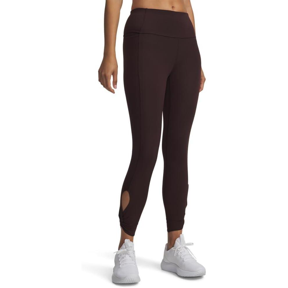 imageUnder Armour Womens Movement Twist Ankle Leggings227 Brown Obsidian   Metallic Silver