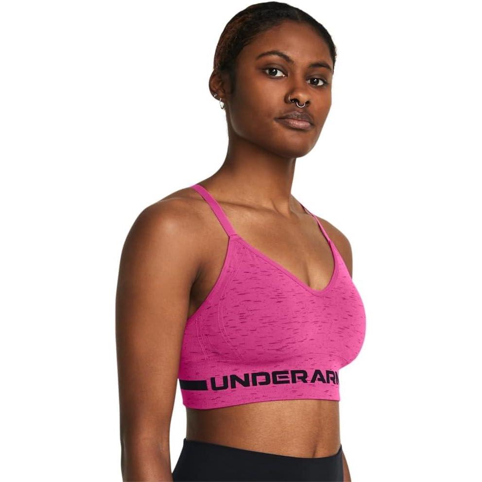 imageUnder Armour Womens Seamless Low Long Bra686 Astro Pink   Black
