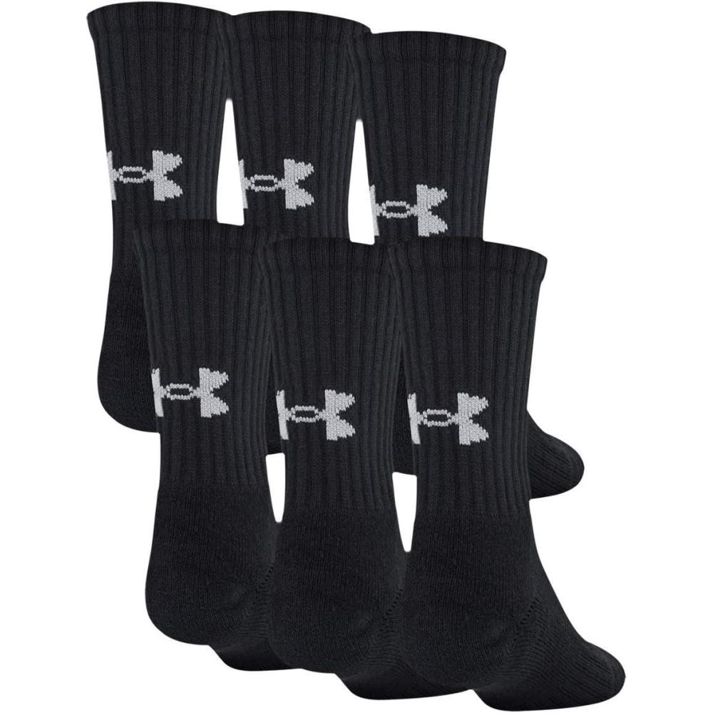 imageUnder Armour Youth Training Cotton Crew Socks MultipairsBlack Pair of 3