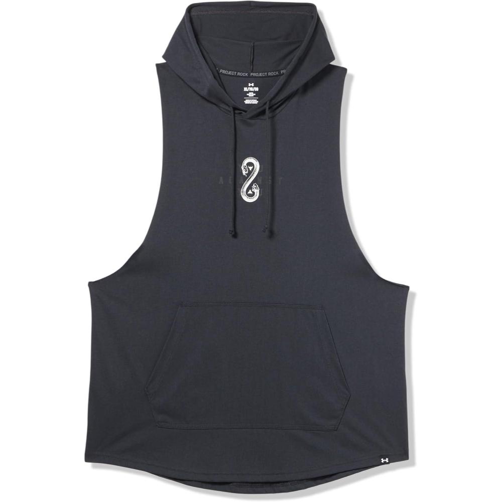 imageUnder Armour mens Project Rock Snake Sleeveless Hoodie001 Black  White Clay  White