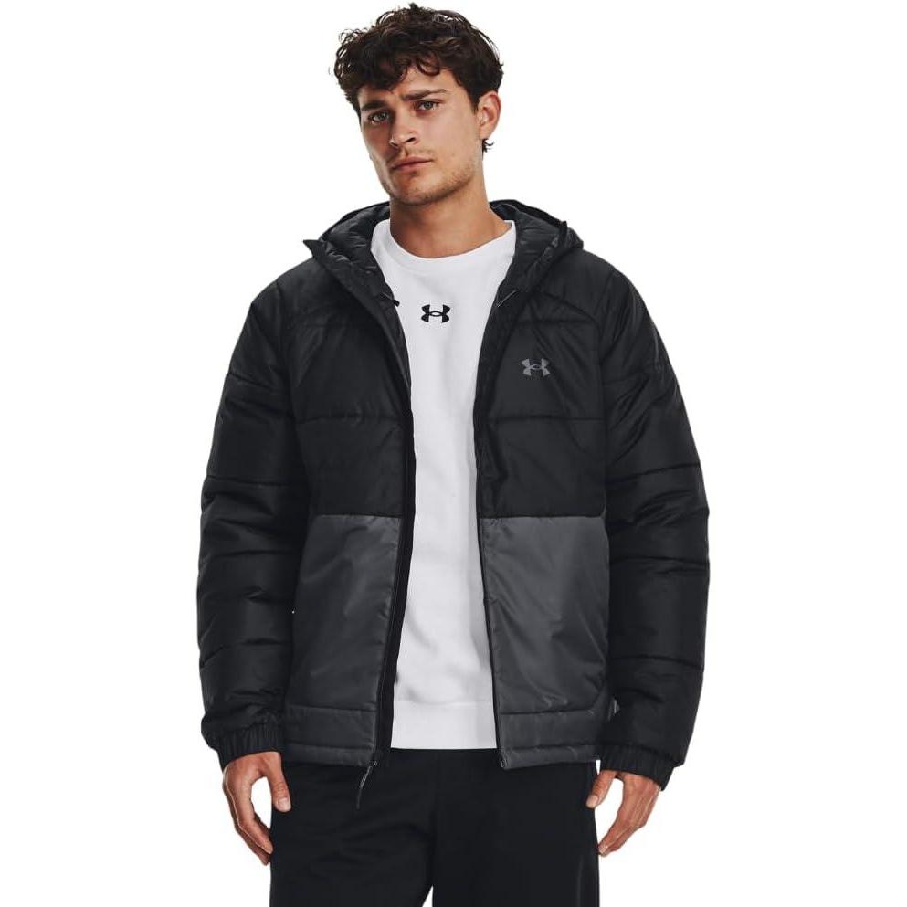 imageUnder Armour mens Storm Insulated Hooded Jacket001 Black  Pitch Gray  Pitch Gray