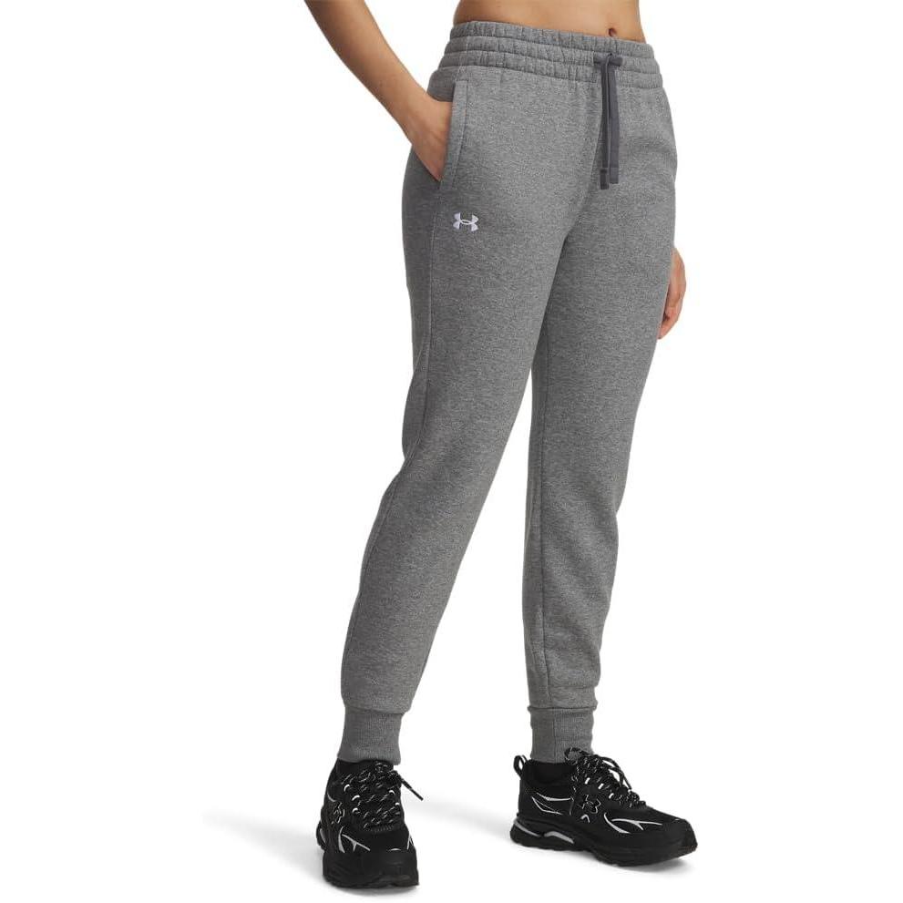 imageUnder Armour womens Rival Fleece Joggers028 Castlerock Light Heather   White