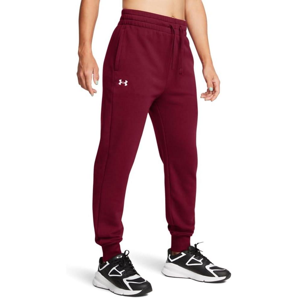 imageUnder Armour womens Rival Fleece Joggers625 Cardinal   White