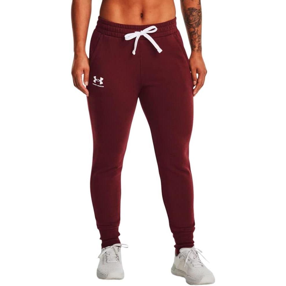 imageUnder Armour womens Rival Fleece Joggers690 Chestnut Red   White