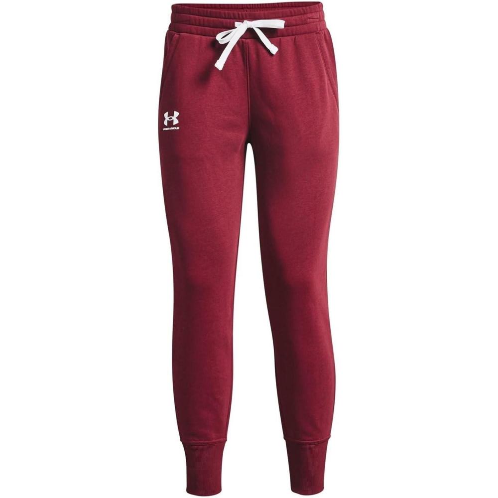 imageUnder Armour womens Rival Fleece JoggersLeague Red 626White